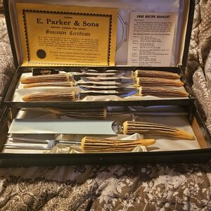 E. Parker & Sons Knife Set with Stag Handles